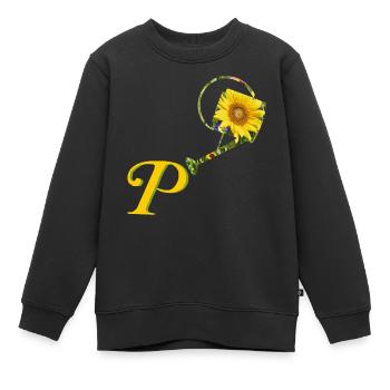 giesskanne p - Kinder Premium Organic Sweatshirt - Schwarz - Vorne - AI Model Kid Female (0cm)