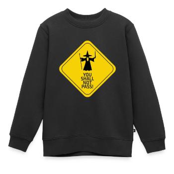 You Shall Not Pass! - Kinder Premium Organic Sweatshirt - Schwarz - Vorne - AI Model Kid Female (0cm)