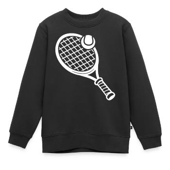 Raquette tennis tennis tennis tennis - Sweat Premium enfant bio - noir - Devant - AI Model Kid Female (0cm)