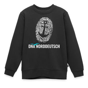 DNA Norddeutsch - Nordsee Ostsee Anker - Kinder Premium Organic Sweatshirt - Schwarz - Vorne - AI Model Kid Female (0cm)