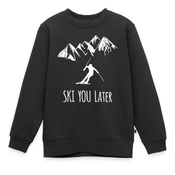 ski you later skifahrer - Kinder Premium Organic Sweatshirt - Schwarz - Vorne - AI Model Kid Female (0cm)