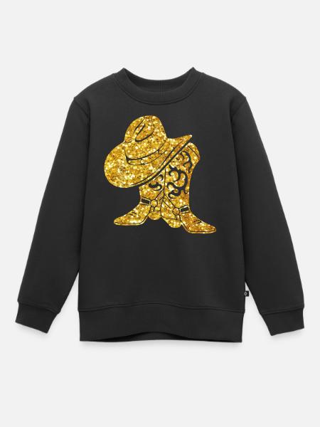 Country CowBoy - Sweat Premium enfant bio - noir