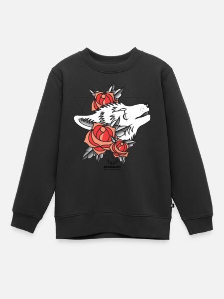 Wolfhead - Kids Premium Organic Sweatshirt - black