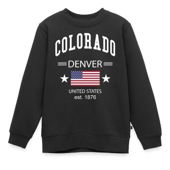 Colorado - Sweat Premium enfant bio - noir - Devant - AI Model Kid Female (0cm)