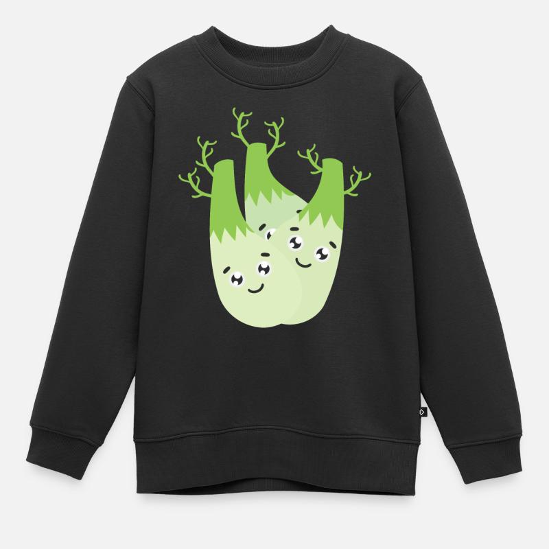 Fenouil - Sweat Premium enfant bio - noir