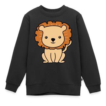 Baby Lion Lion Baby Cartoon pour bébés et enfants - Sweat Premium enfant bio - noir - Devant - AI Model Kid Female (0cm)