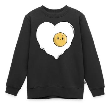 Love Eggs - Kids Premium Organic Sweatshirt - black - Front - AI Model Kid Female (0cm)