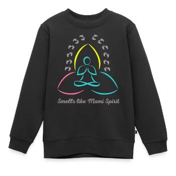 Sent l’ Mami - Sweat Premium enfant bio - noir - Devant - AI Model Kid Female (0cm)