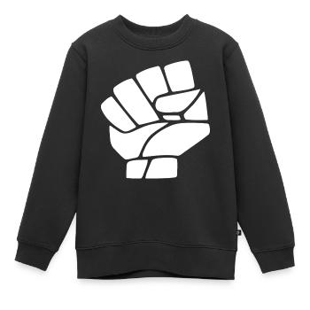 Revolution hand - Kinder Premium Organic Sweatshirt - Schwarz - Vorne - AI Model Kid Female (0cm)
