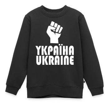 Ykpaiha Ukraine - Sweat Premium enfant bio - noir - Devant - AI Model Kid Female (0cm)