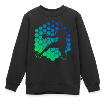 Handball Handball Handball Handball Hommes Handball - Sweat Premium enfant bio - noir - Devant - AI Model Kid Female (0cm)