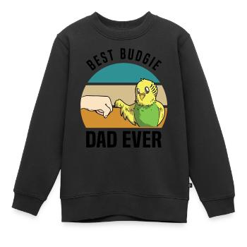 Wellensittich - Kinder Premium Organic Sweatshirt - Schwarz - Vorne - AI Model Kid Female (0cm)