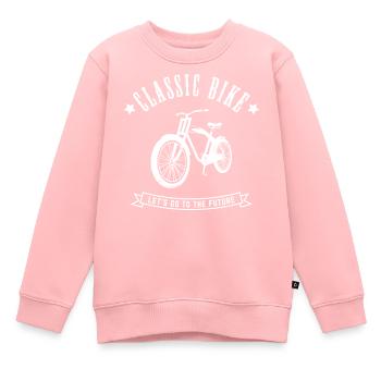 ALTES FAHRRAD RAD RADELN ALT RETRO VINTAGE MOTIV - Kinder Premium Organic Sweatshirt - Rosa - Vorne - AI Model Kid Female (0cm)