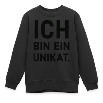 Ich bin ein Unikat. - Kinder Premium Organic Sweatshirt - Schwarz - Vorne - AI Model Kid Female (0cm)