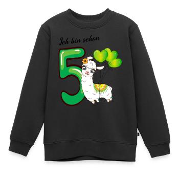 Fünfter Geburtstag Ich bin schon fünf Jahre - Kinder Premium Organic Sweatshirt - Schwarz - Vorne - AI Model Kid Female (0cm)