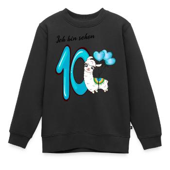 Zehnter Geburtstag Ich bin schon zehn Jahre - Kinder Premium Organic Sweatshirt - Schwarz - Vorne - AI Model Kid Female (0cm)