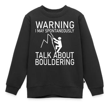 climbing - Kinder Premium Organic Sweatshirt - Schwarz - Vorne - AI Model Kid Female (0cm)