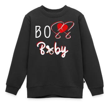 Bosses Baby - Kids Premium Organic Sweatshirt - black - Front - AI Model Kid Female (0cm)