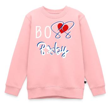 Boss Baby - Sweat Premium enfant bio - rose - Devant - AI Model Kid Female (0cm)