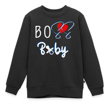 Boss Baby - Kids Premium Organic Sweatshirt - black - Front - AI Model Kid Female (0cm)