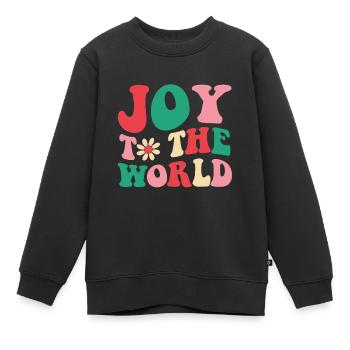 Joy Love Peace world Christmas t-shirt - Kinder Premium Organic Sweatshirt - Schwarz - Vorne - AI Model Kid Female (0cm)