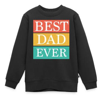 Bester Vater aller Zeiten - Kinder Premium Organic Sweatshirt - Schwarz - Vorne - AI Model Kid Female (0cm)