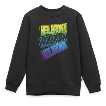 Heilbronn Deutschland Stadt Schrift Skyline Heimat - Kinder Premium Organic Sweatshirt - Schwarz - Vorne - AI Model Kid Female (0cm)