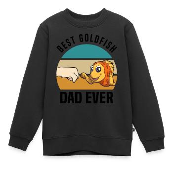 Poisson rouge - Sweat Premium enfant bio - noir - Devant - AI Model Kid Female (0cm)