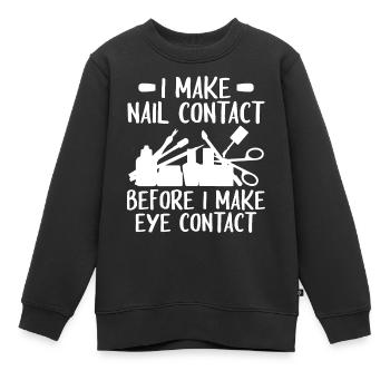 Vernis à ongles - Sweat Premium enfant bio - noir - Devant - AI Model Kid Female (0cm)