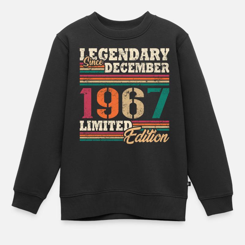Legendäre Dezember 1967 Limited Edition - Kinder Premium Organic Sweatshirt - Schwarz