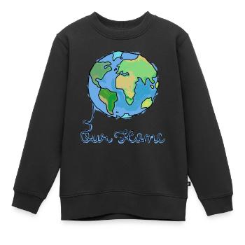 Planète - Sweat Premium enfant bio - noir - Devant - AI Model Kid Female (0cm)