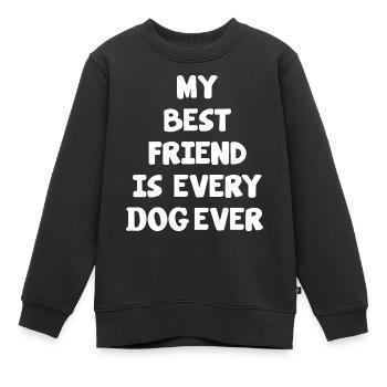 Chien de chasse - Sweat Premium enfant bio - noir - Devant - AI Model Kid Female (0cm)