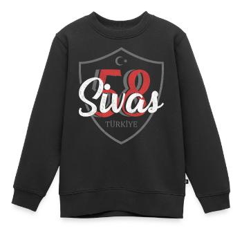 Sivas - Kinder Premium Organic Sweatshirt - Schwarz - Vorne - AI Model Kid Female (0cm)