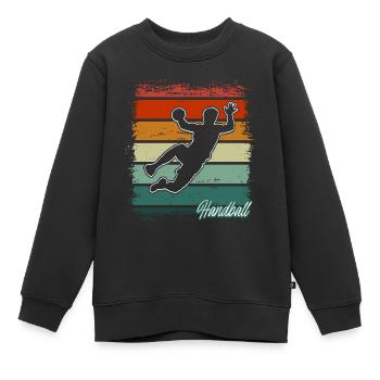 Handball Handballer - Kinder Premium Organic Sweatshirt - Schwarz - Vorne - AI Model Kid Female (0cm)