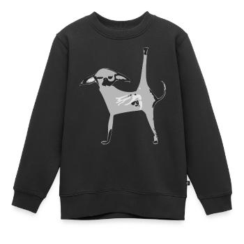Cosmo le chiwawa gris - Sweat Premium enfant bio - noir - Devant - AI Model Kid Female (0cm)