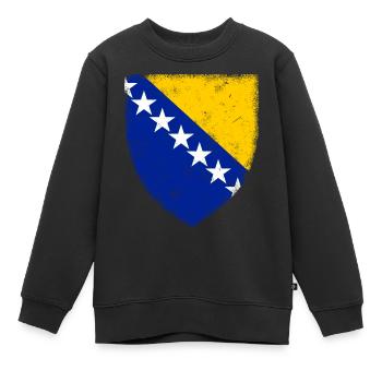Bosnien und Herzegowina - Kinder Premium Organic Sweatshirt - Schwarz - Vorne - AI Model Kid Female (0cm)