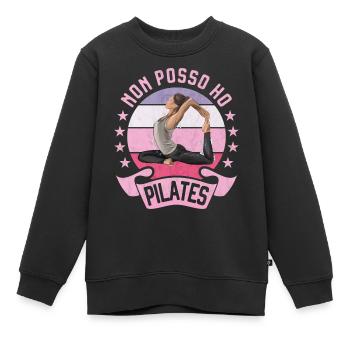 Ich kann keine Pilates Yoga Woman Nice Fitness haben - Kinder Premium Organic Sweatshirt - Schwarz - Vorne - AI Model Kid Female (0cm)