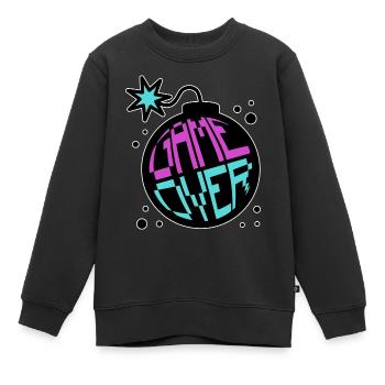 Game Over Jeux multijoueurs Pro Gamer - Sweat Premium enfant bio - noir - Devant - AI Model Kid Female (0cm)