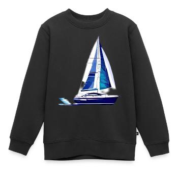 voilier voilier voilier voilier voilier voilier - Sweat Premium enfant bio - noir - Devant - AI Model Kid Female (0cm)