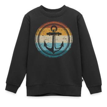 Anker Symbol Seemann Seefahrer Kapitän - Kinder Premium Organic Sweatshirt - Schwarz - Vorne - AI Model Kid Female (0cm)