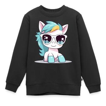 Tam la jument - Sweat Premium enfant bio - noir - Devant - AI Model Kid Female (0cm)