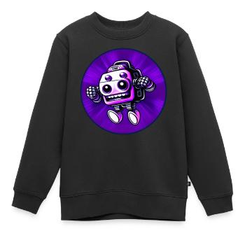 Wahnsinniger Roboter 01 - Kinder Premium Organic Sweatshirt - Schwarz - Vorne - AI Model Kid Female (0cm)