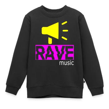 Rave-Musik - Kinder Premium Organic Sweatshirt - Schwarz - Vorne - AI Model Kid Female (0cm)