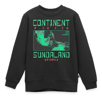 Ancienne carte Continent Sundanese Graphique - Sweat Premium enfant bio - noir - Devant - AI Model Kid Female (0cm)