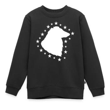 Collie - Kinder Premium Organic Sweatshirt - Schwarz - Vorne - AI Model Kid Female (0cm)