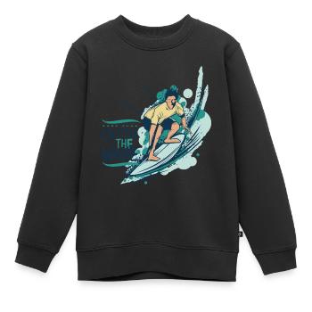 Wassersport - Kinder Premium Organic Sweatshirt - Schwarz - Vorne - AI Model Kid Female (0cm)