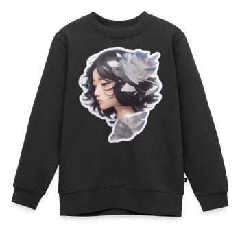 Nature's Darling - Kinder Premium Organic Sweatshirt - Schwarz - Vorne - AI Model Kid Female (0cm)