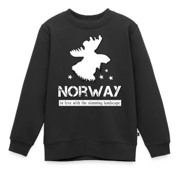 Norvège Norvège - Sweat Premium enfant bio - noir - Devant - AI Model Kid Female (0cm)