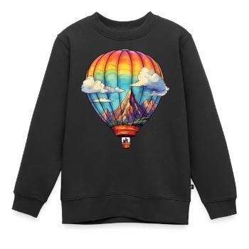 Heißluftballon - Kinder Premium Organic Sweatshirt - Schwarz - Vorne - AI Model Kid Female (0cm)