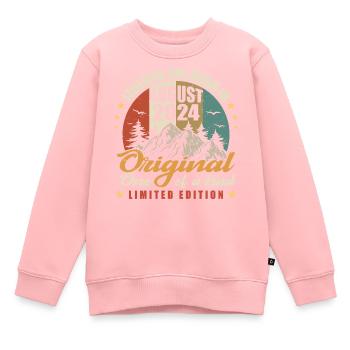 Original Legends wurden im August 2024 geboren - Kinder Premium Organic Sweatshirt - Rosa - Vorne - AI Model Kid Female (0cm)